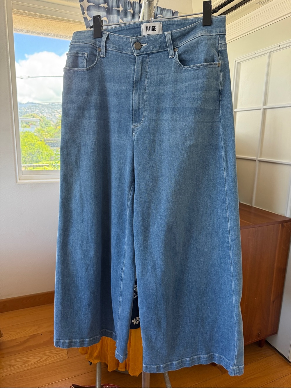 PAIGE Light Blue Wide Leg Jeans